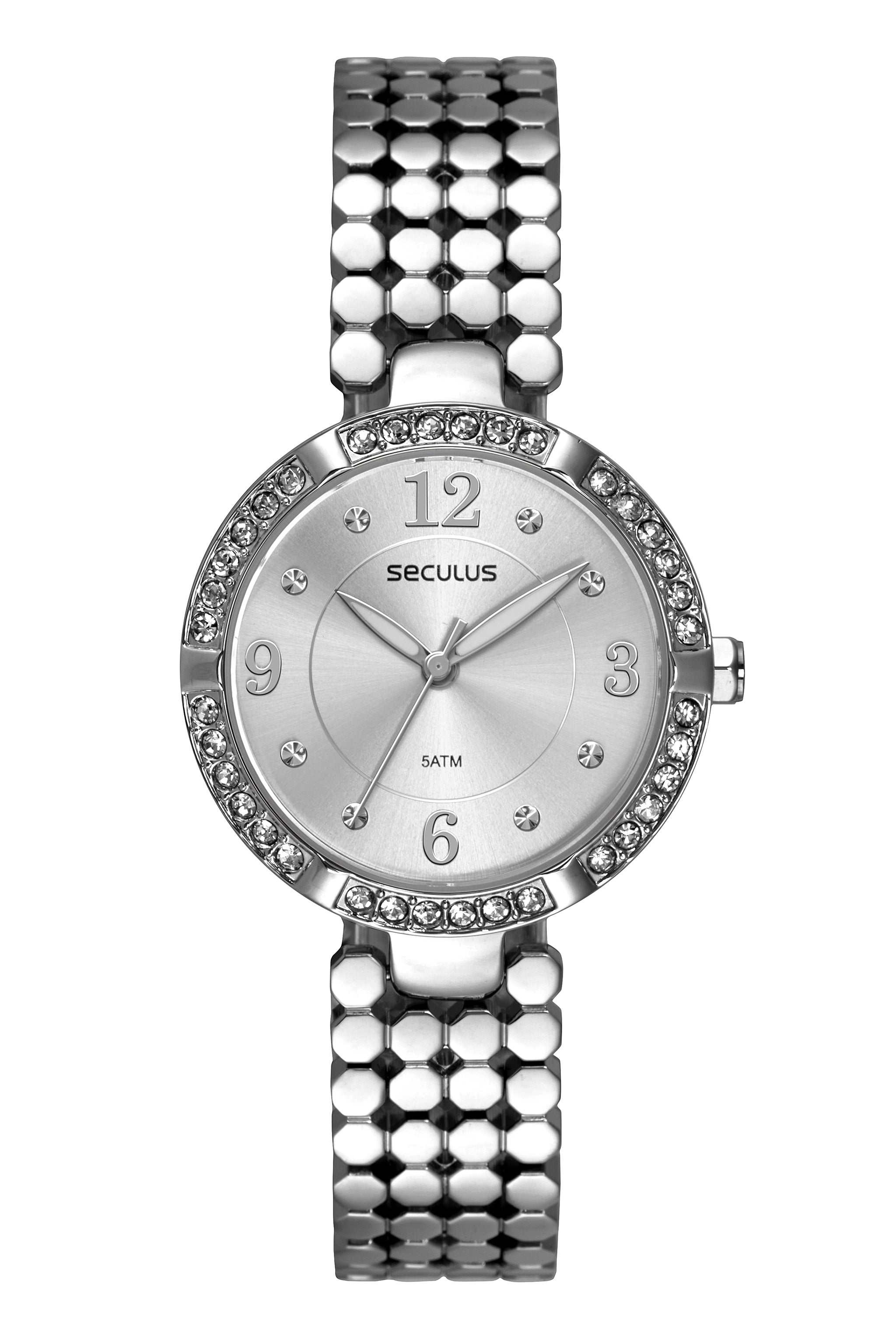 RELÓGIO FEMININO CRISTAIS PRATA SECULUS - 23721L0SVNB3