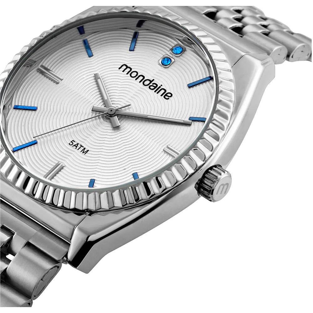 RELÓGIO FEMININO CRISTAIS PRATA MONDAINE – 32580L0MVNE2