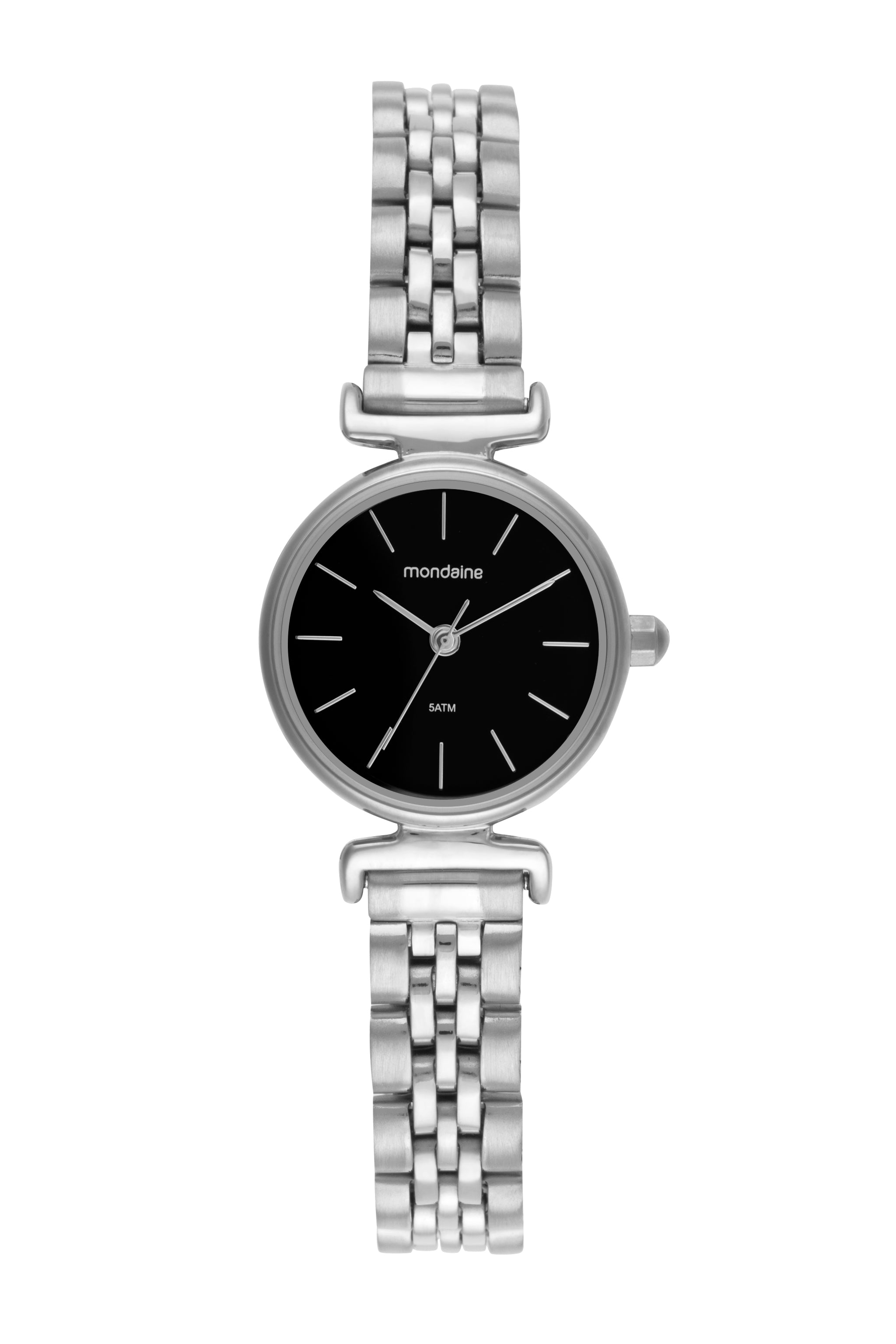 RELÓGIO FEMININO CROMADO PEQUENO MONDAINE - 32866L0MKNE2K1