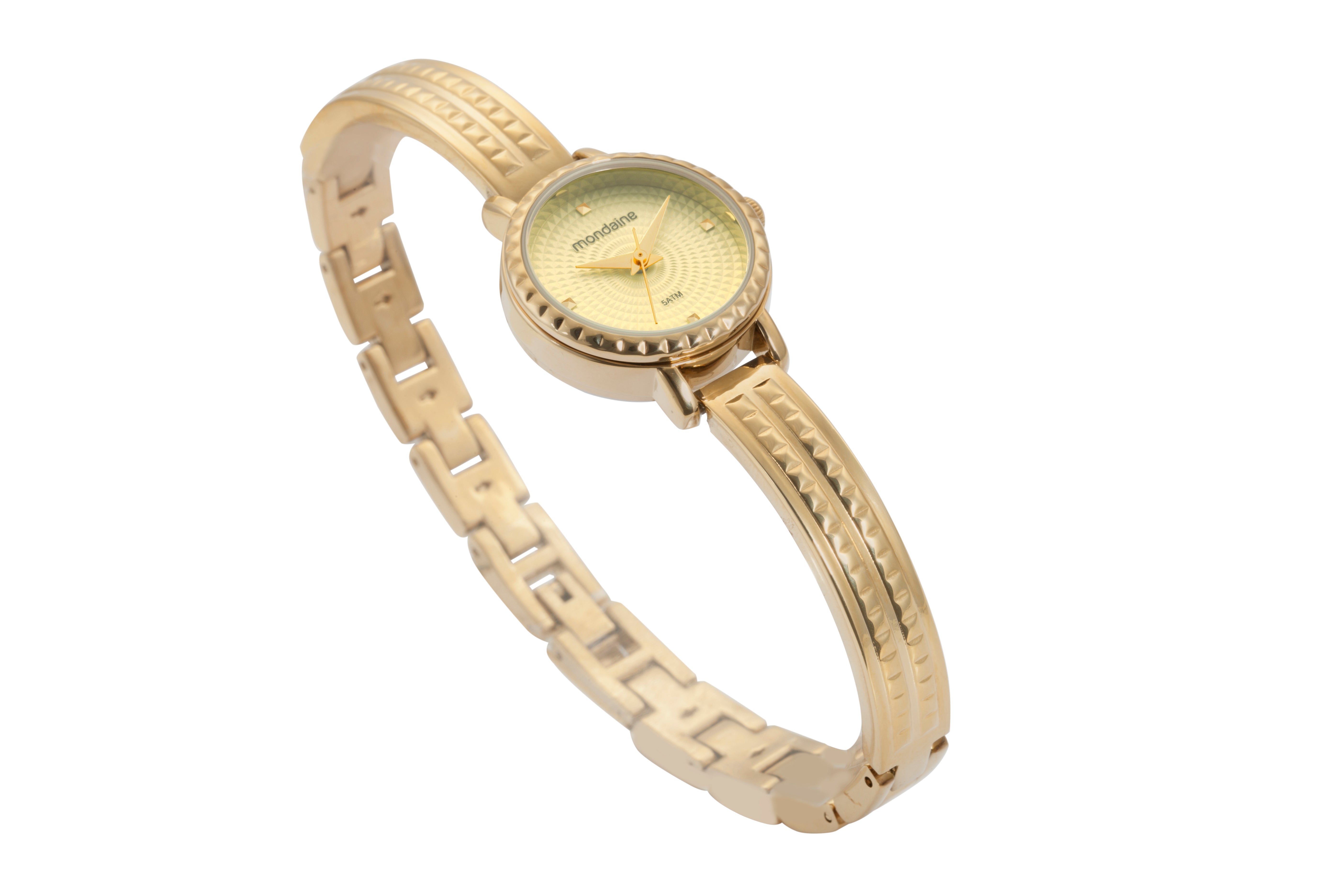 RELÓGIO FEMININO BRACELETE DOURADO MONDAINE - 32910LPMVDM1
