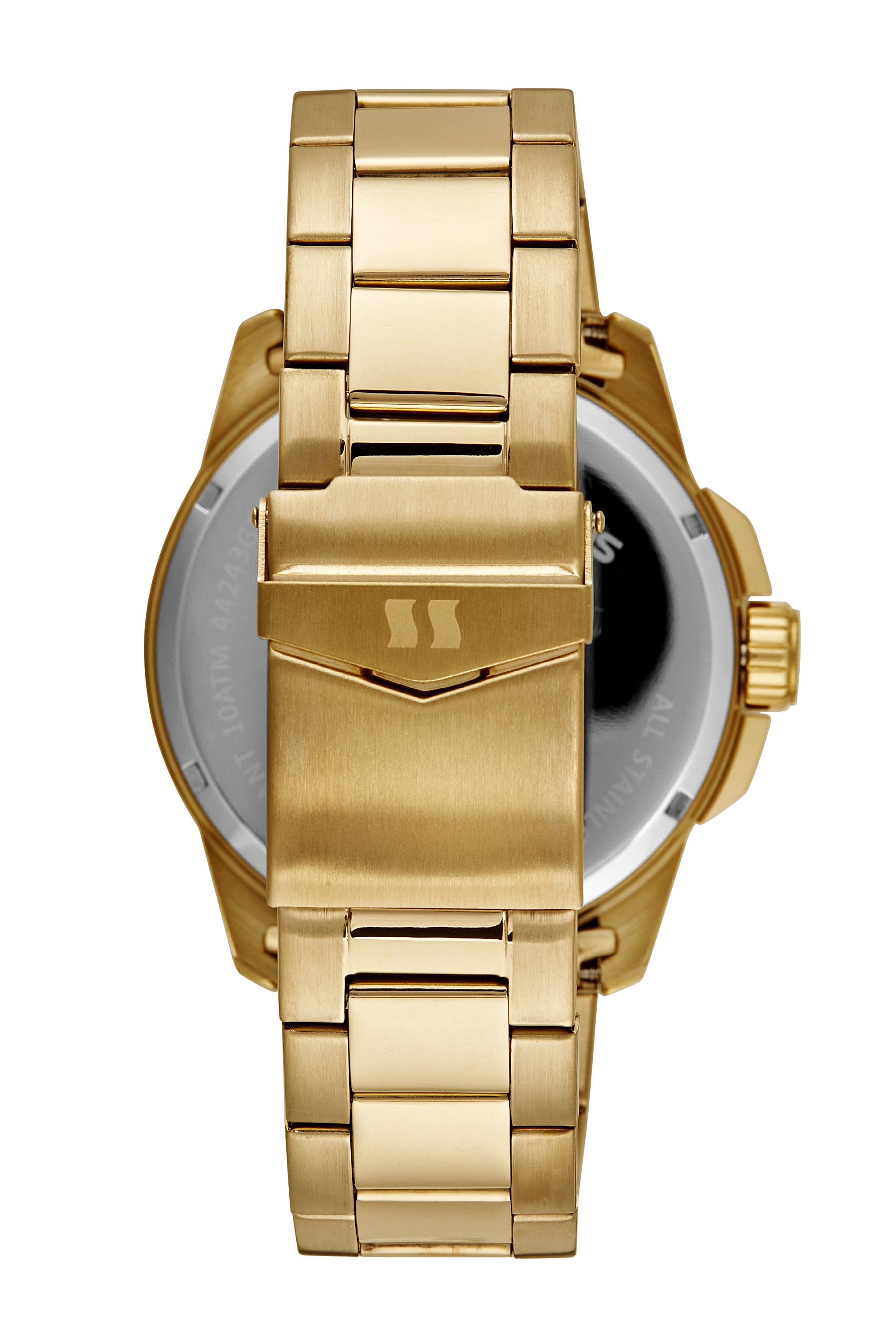 RELÓGIO MASCULINO AÇO COM PROTETOR DE COROA DOURADO SECULUS – 44243GPSVDA2