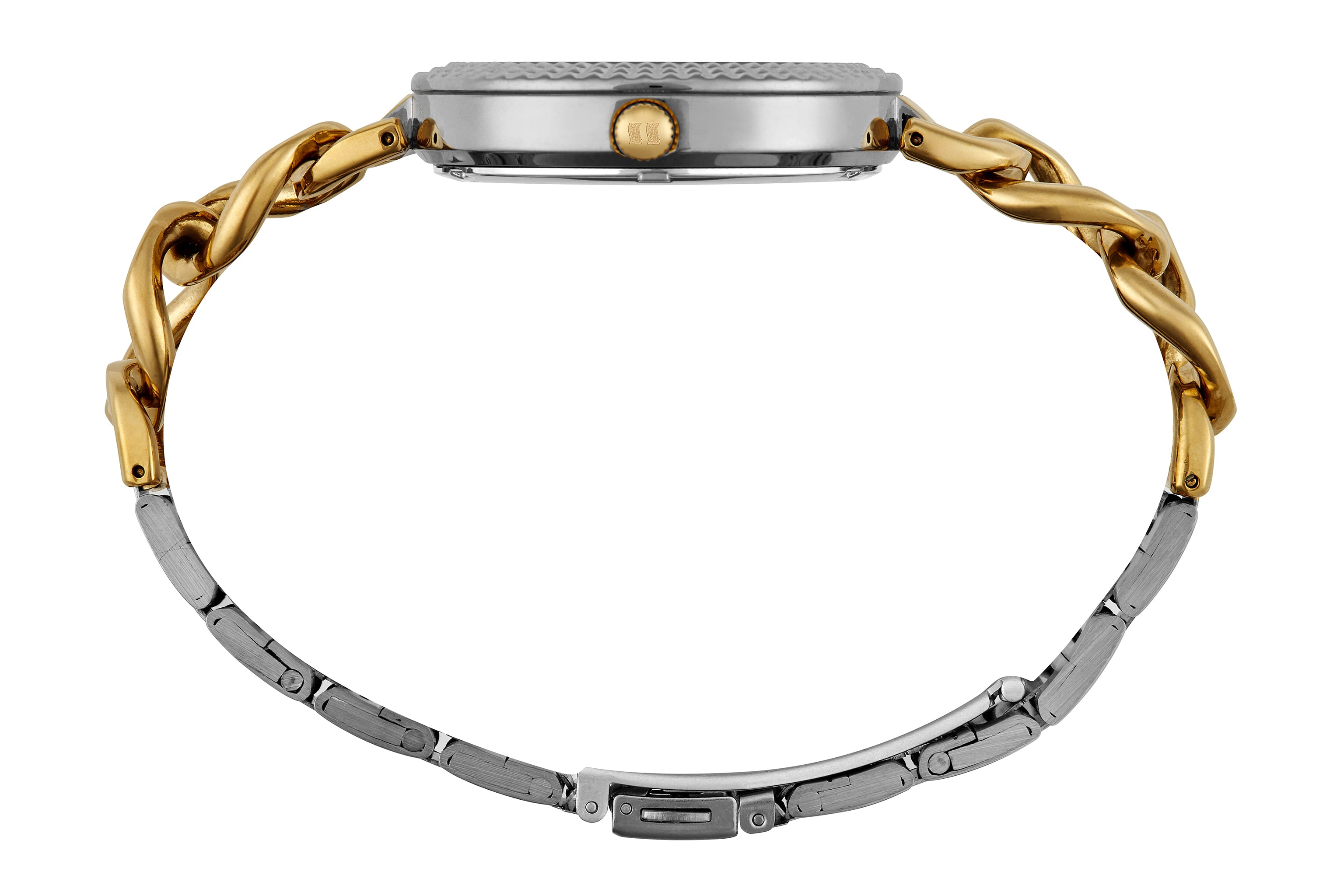 RELÓGIO FEMININO CORRENTES E TEXTURAS BICOLOR SECULUS - 44257LPSVBB3