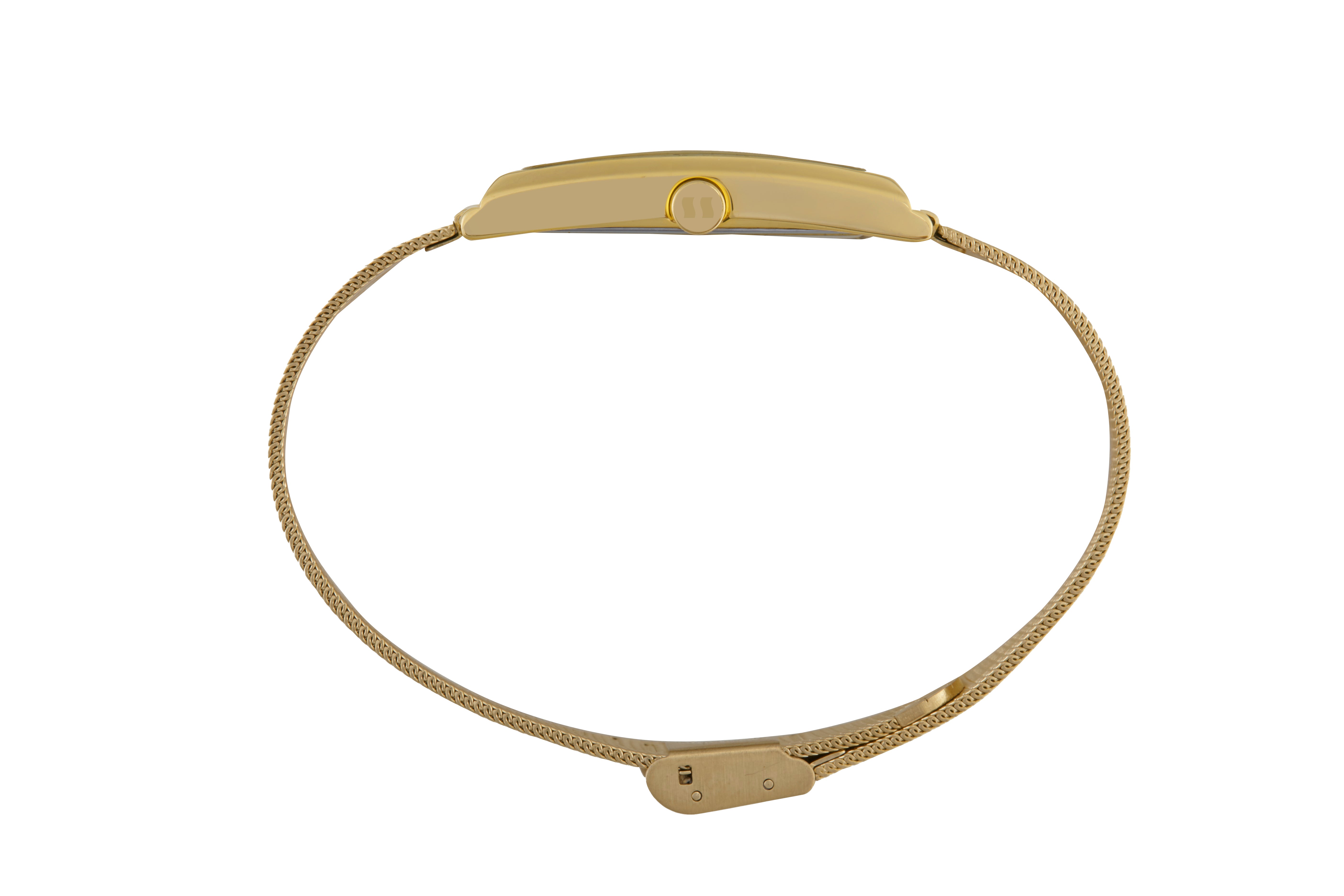 RELÓGIO FEMININO QUADRADO DOURADO SECULUS - 77144LPSVDS1