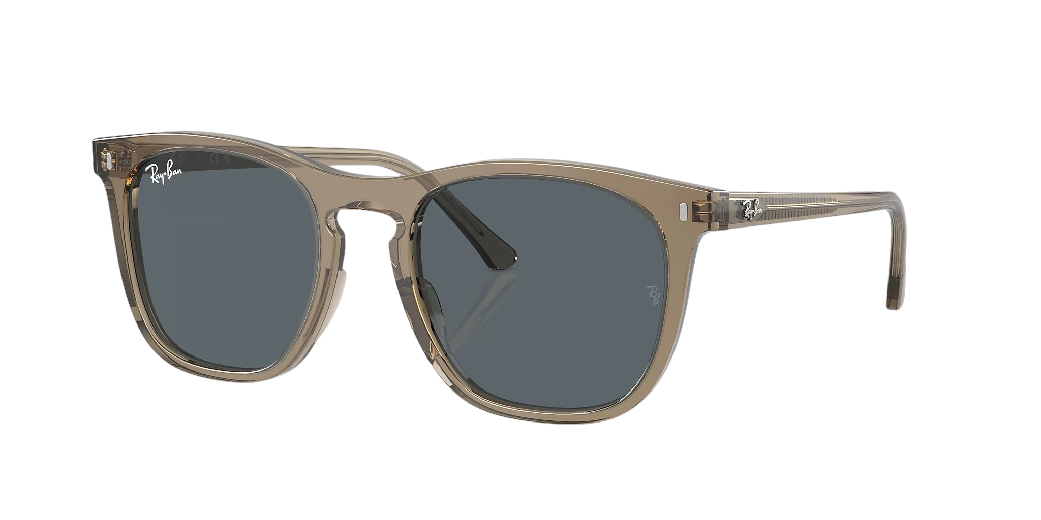 ÓCULOS DE SOL RAY-BAN MARROM TRANSPARENTE COM LENTES AZUIS - RB2210