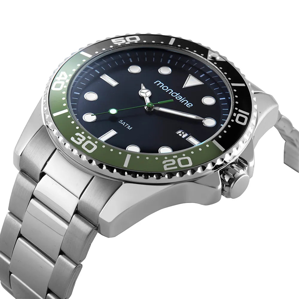 RELÓGIO MASCULINO AÇO CASUAL PRATA MONDAINE – 32507G0MVNE1