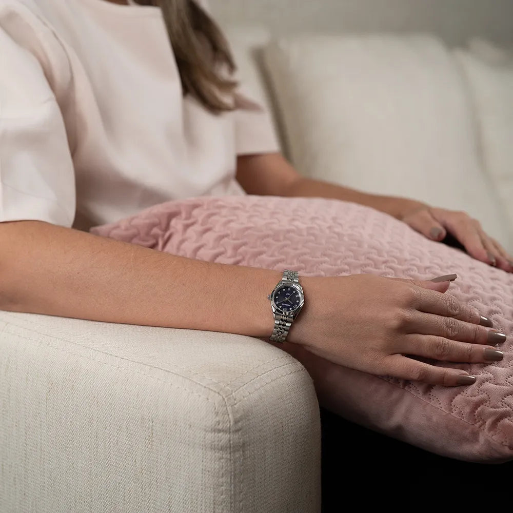 RELÓGIO FEMININO CRISTAIS CATRACA SERRILHADA PRATA SECULUS - 77256L0SVNA2