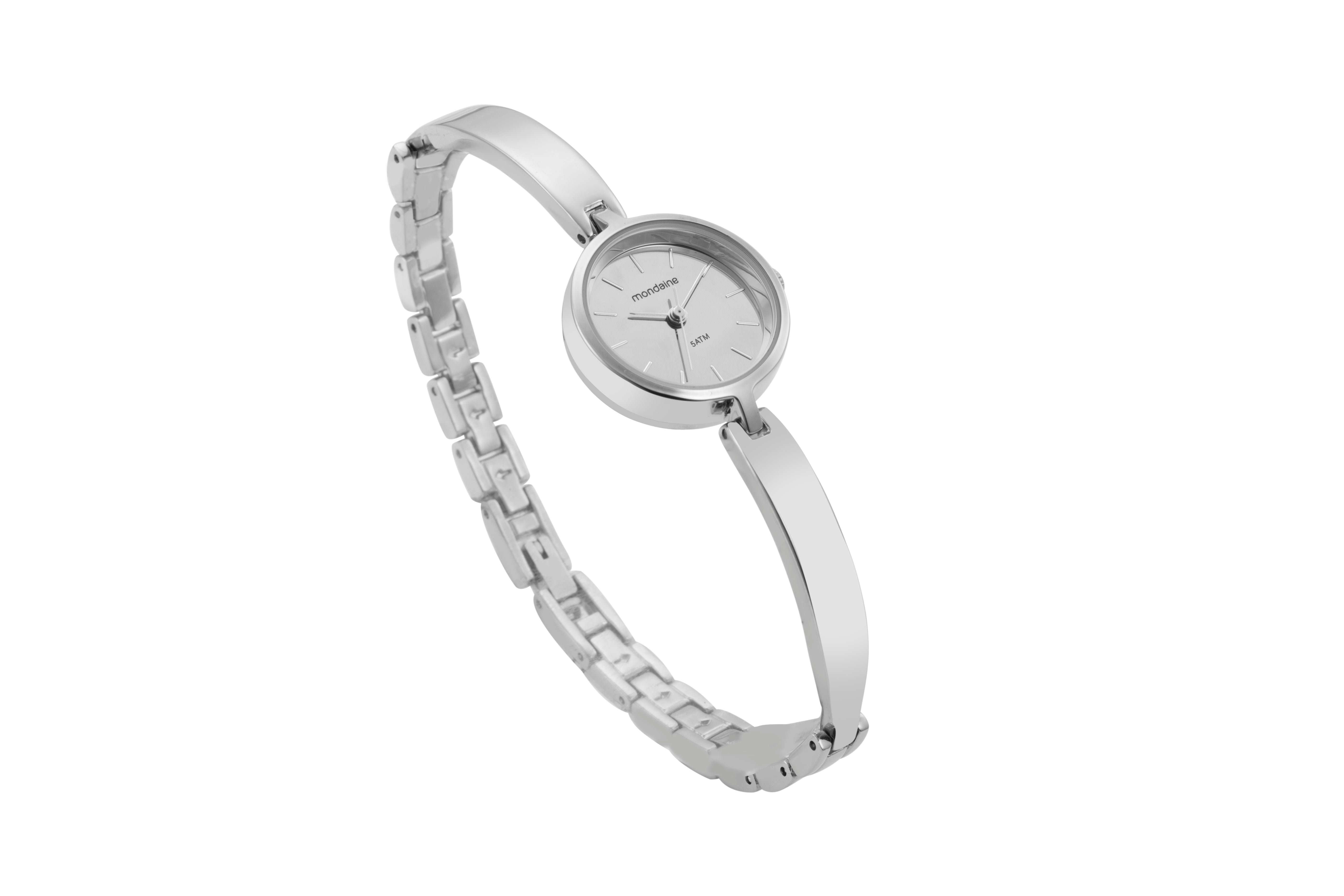 RELÓGIO FEMININO BRACELETE ESPELHADO PRATA MONDAINE - 32907L0MVNM2