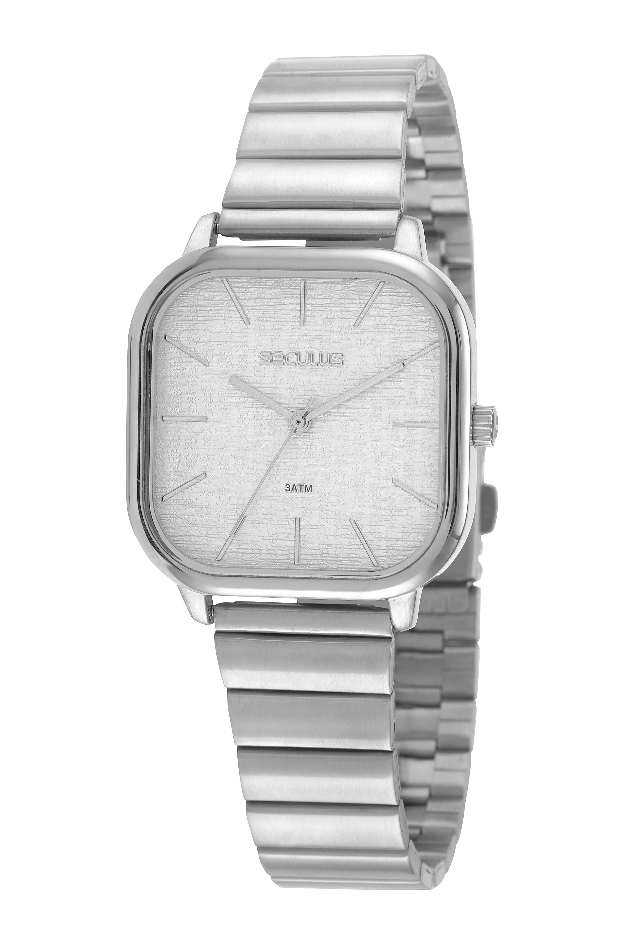 RELÓGIO FEMININO QUADRADO CLÁSSICO PRATA SECULUS - 77110L0SVNS3