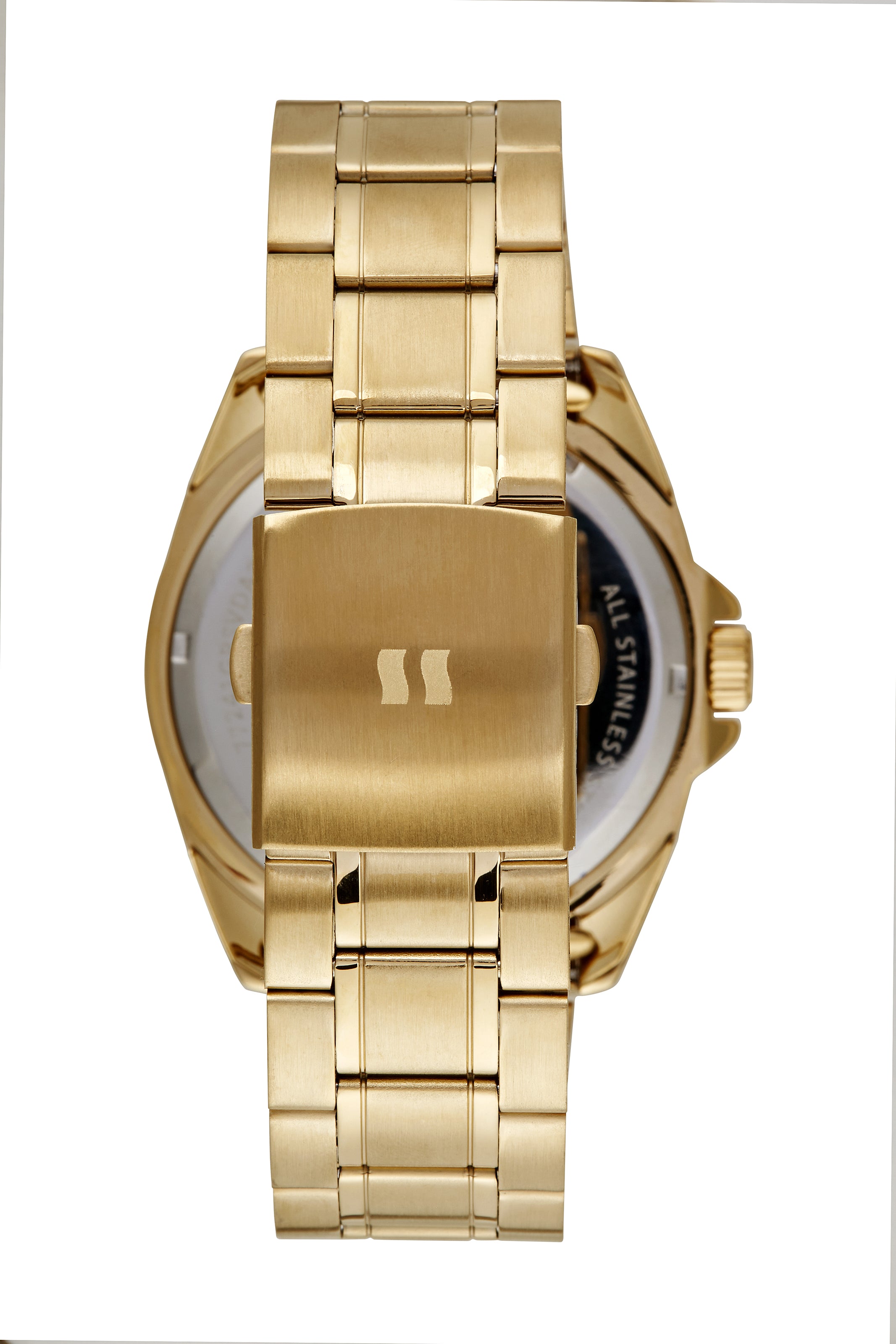 RELÓGIO MASCULINO AÇO VISOR PRETO E CALENDÁRIO DOURADO SECULUS – 77242GPSVDA2